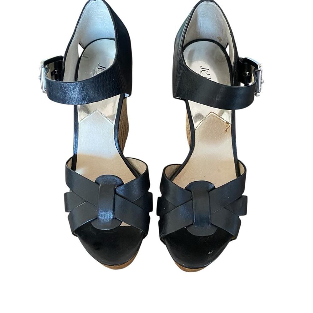 Michael Kors Somerly Platform Studded Leather Espadrille Wedge Sandal size 7 - Picture 3 of 10